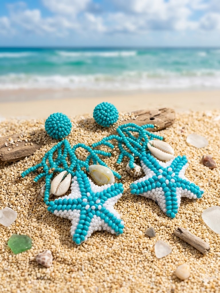 Pendientes Estrella Azul