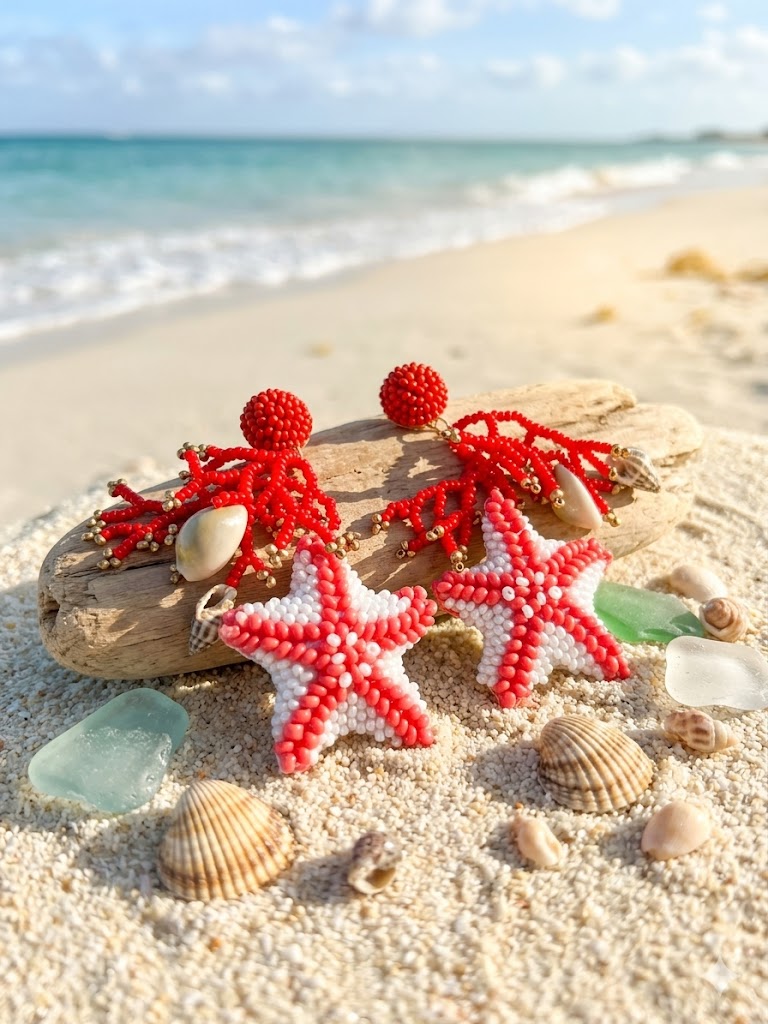Pendientes Estrella Coral
