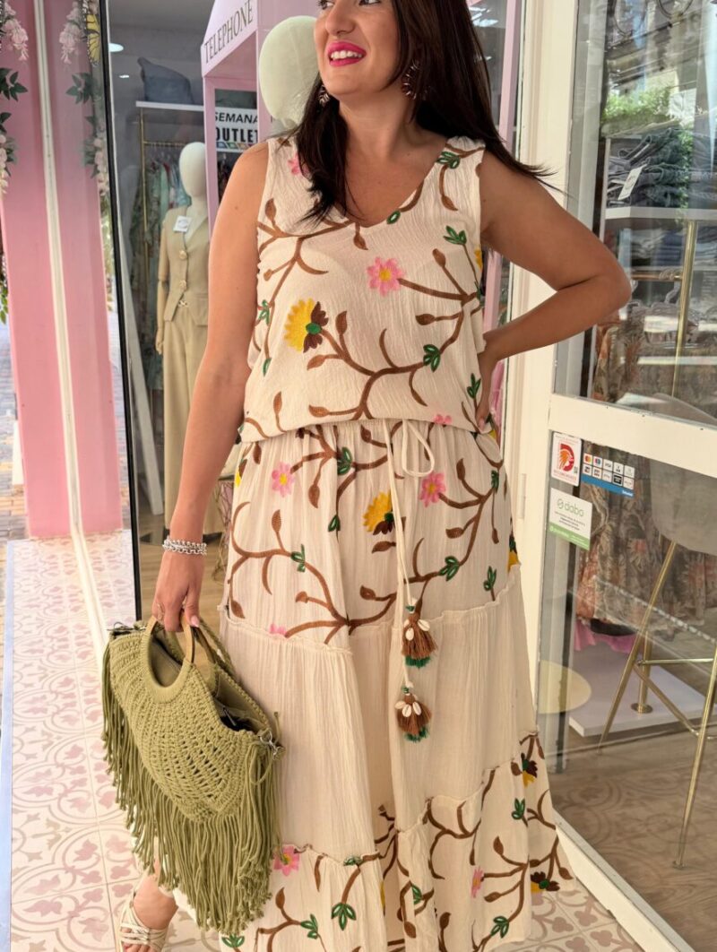 Conjunto Falda Samira Beige