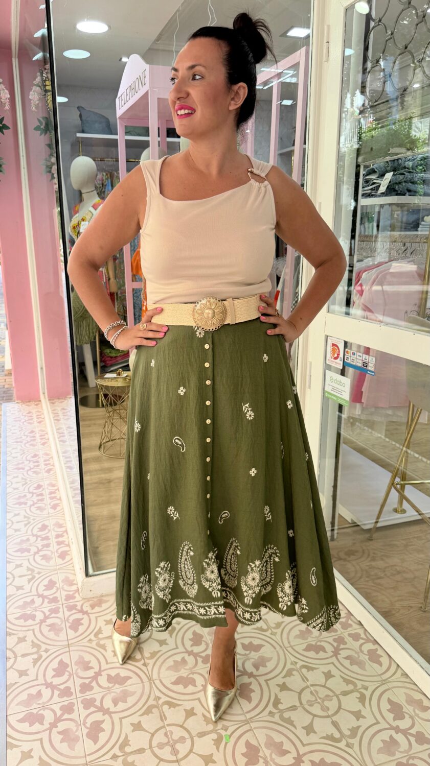 Falda Capri Verde - Imagen 2