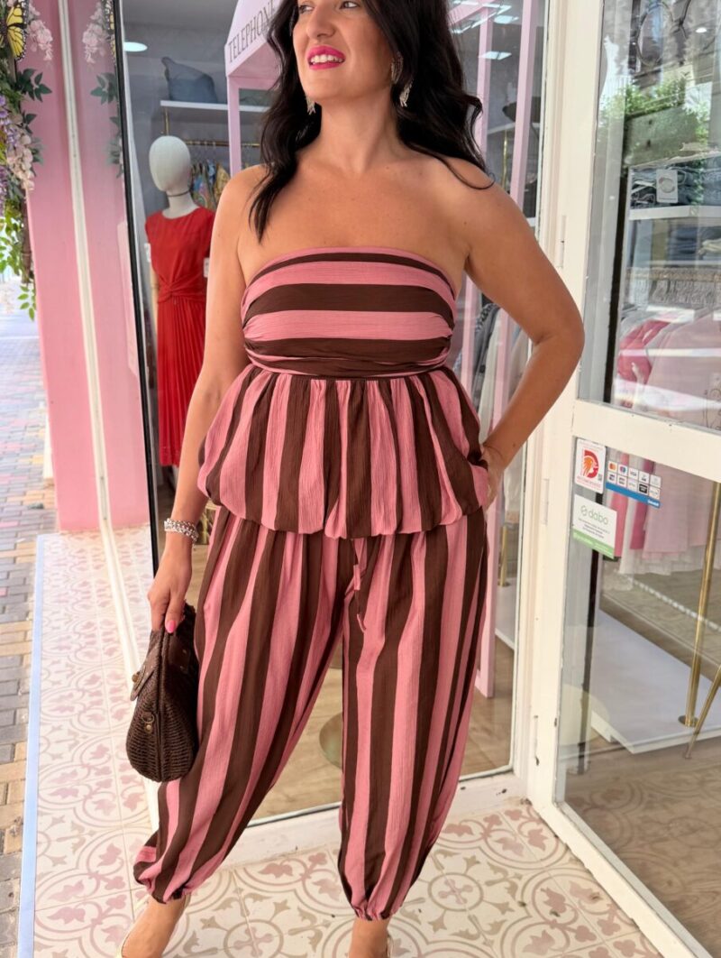 Pantalón Bámbula Rosa-Marrón