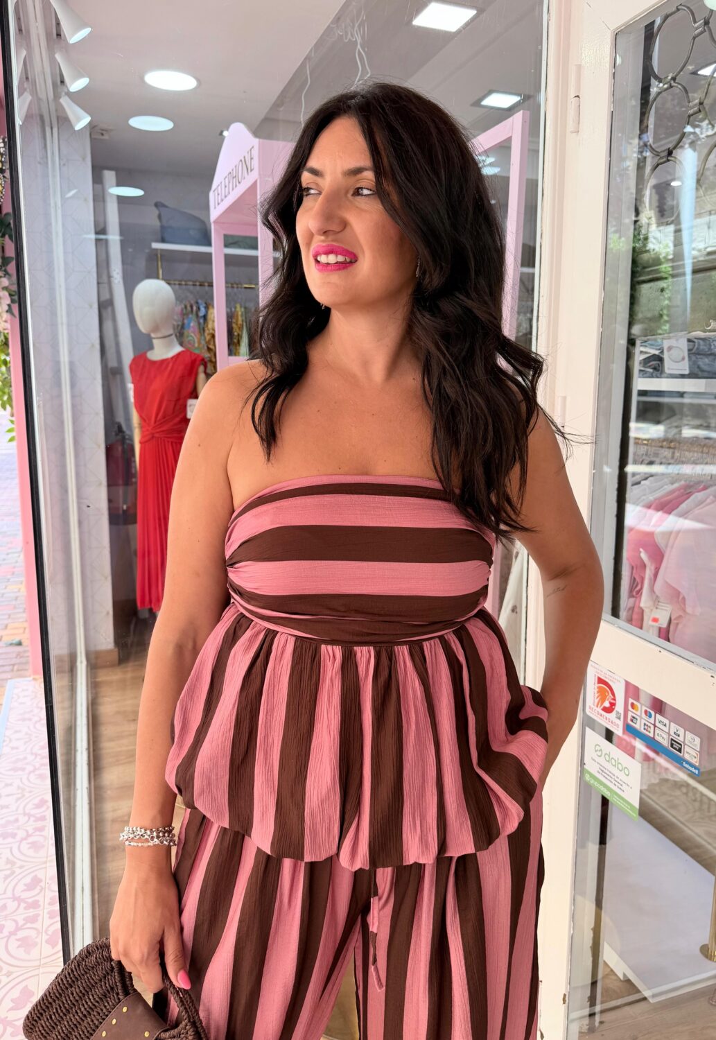 Top Bámbula Rosa-Marrón