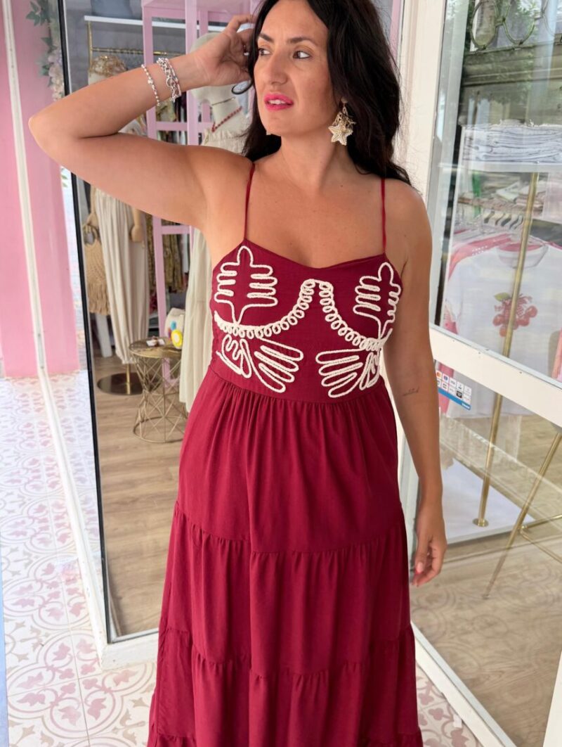 Vestido Acapulco Burdeos