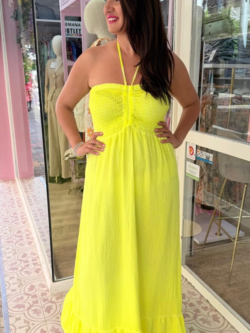 Alternative view of Vestido Armonía Amarillo