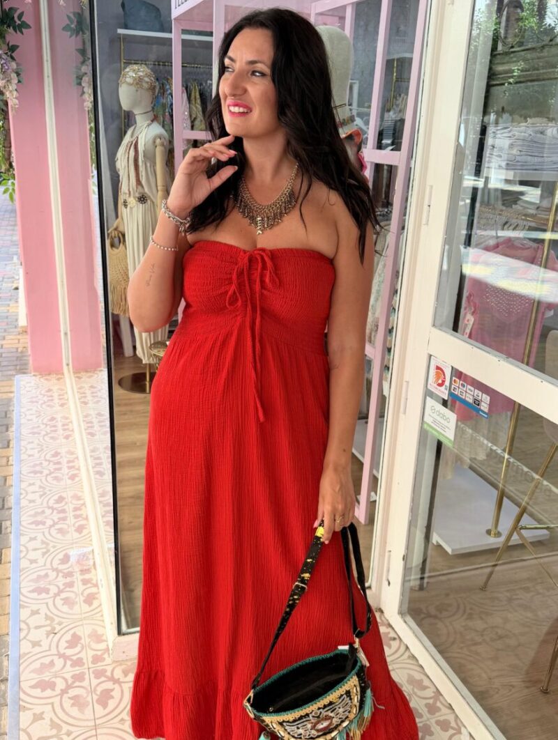 Alternative view of Vestido Armonía Rojo