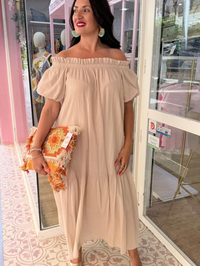 Vestido Carmela Beige