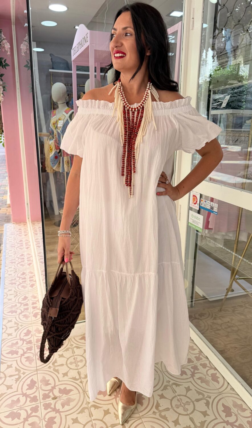 Vestido Carmela Blanco - Imagen 2