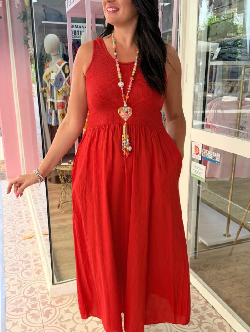 Alternative view of Vestido Cloe Rojo
