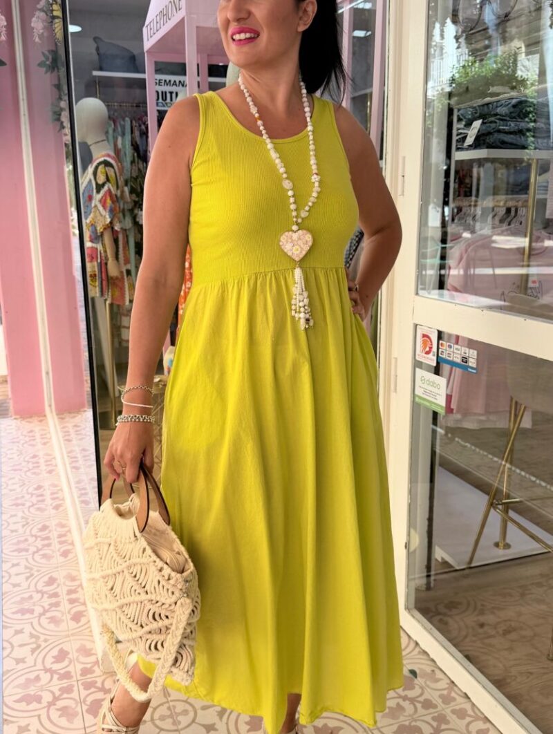 Alternative view of Vestido Cloe Verde Lima