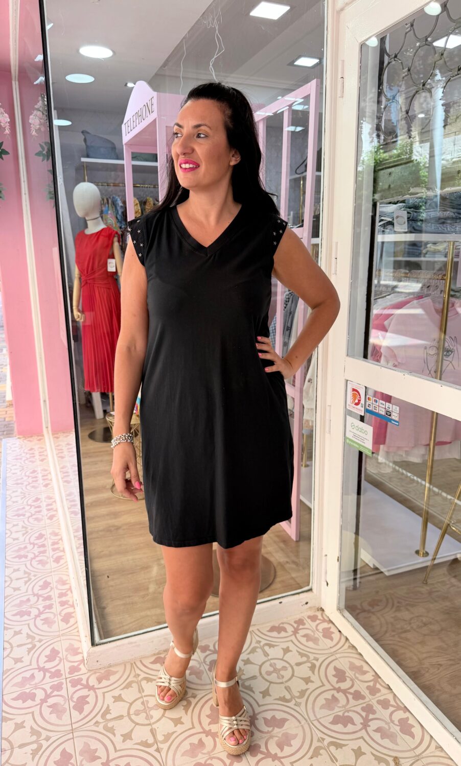 Vestido Estrellas Negro