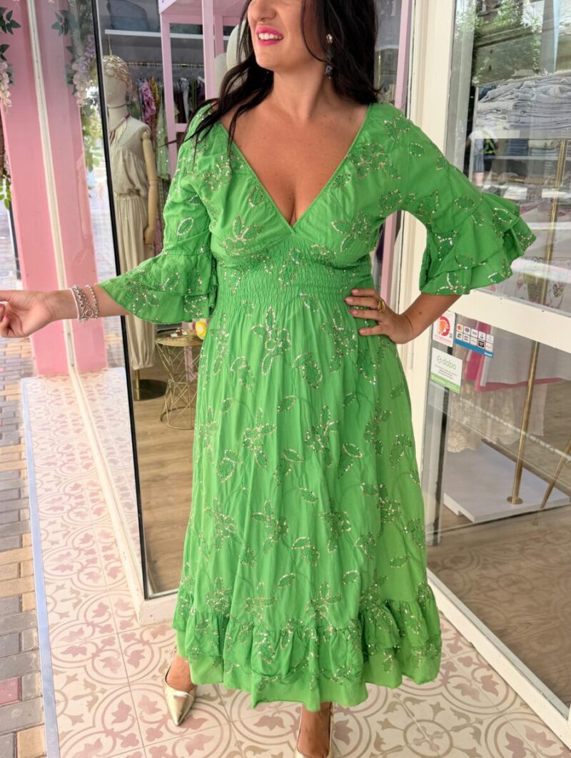 Alternative view of Vestido Iris Verde
