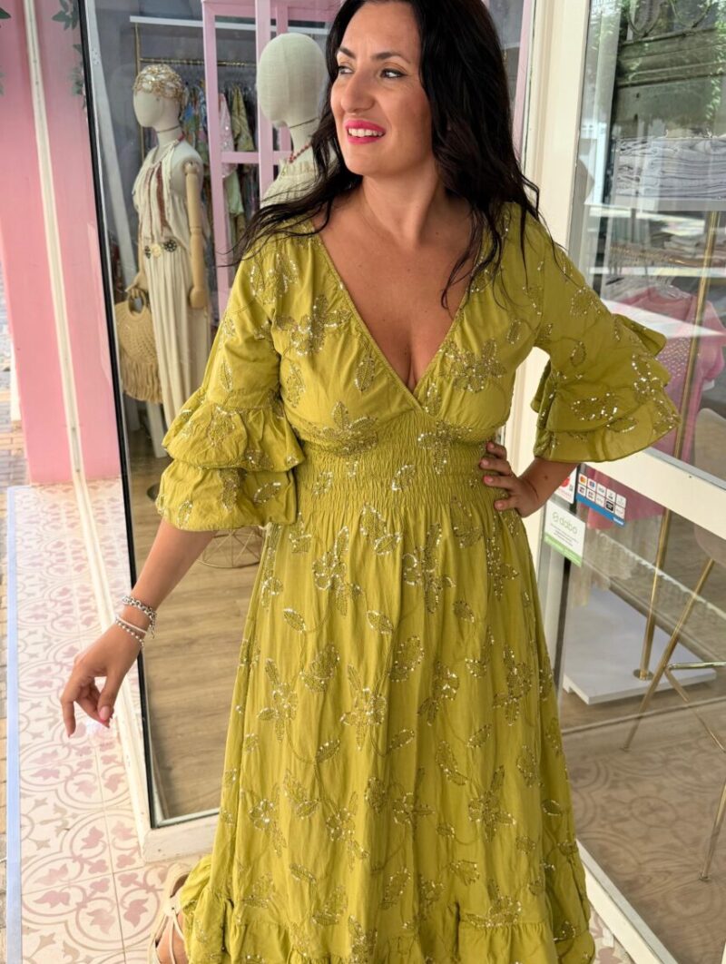 Alternative view of Vestido Iris Verde Oliva