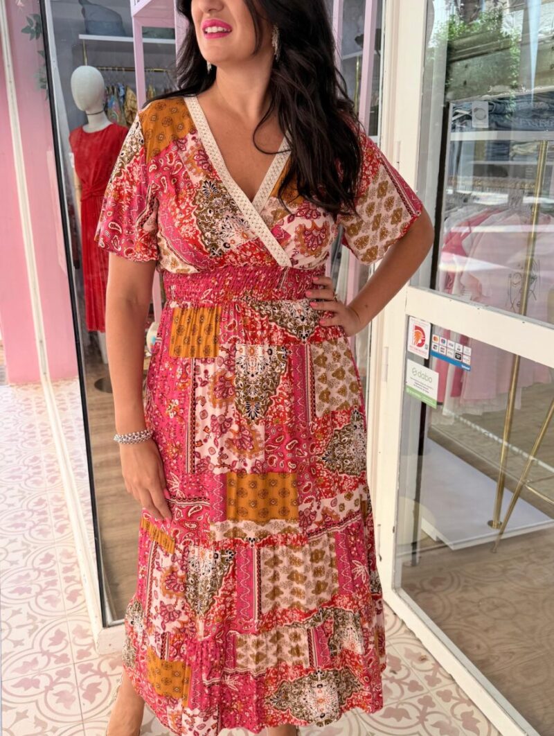 Vestido Mosaico Rosa