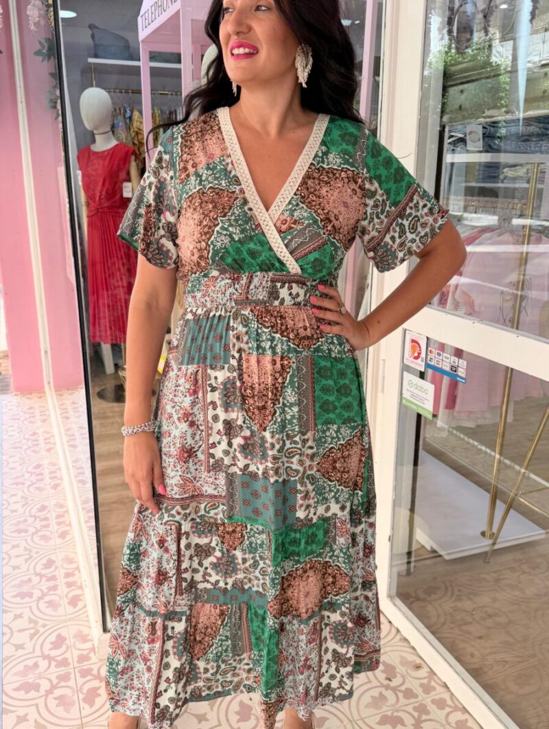 Vestido Mosaico Verde