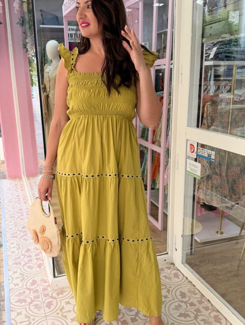 Vestido Romántico Verde