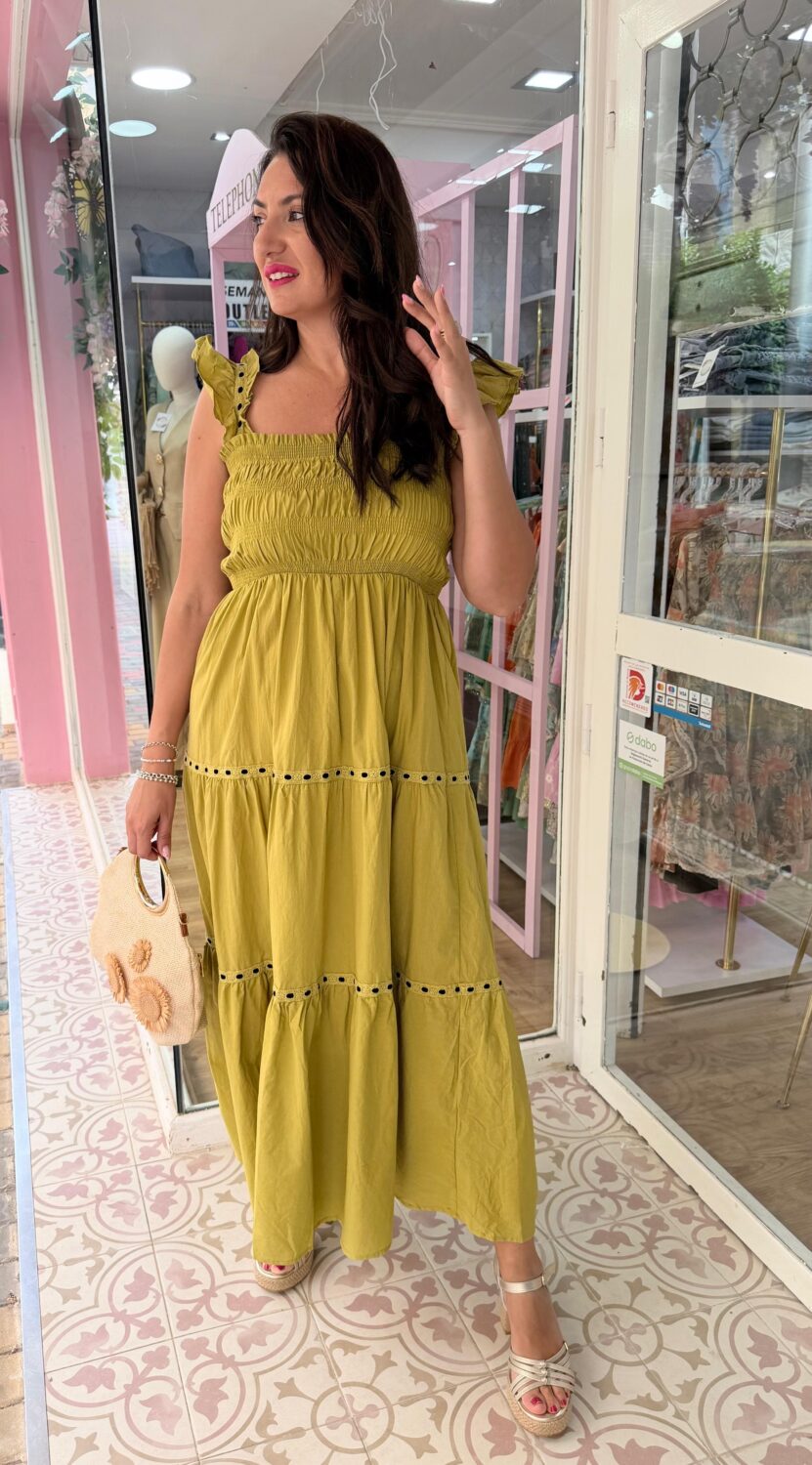 Vestido Romántico Verde
