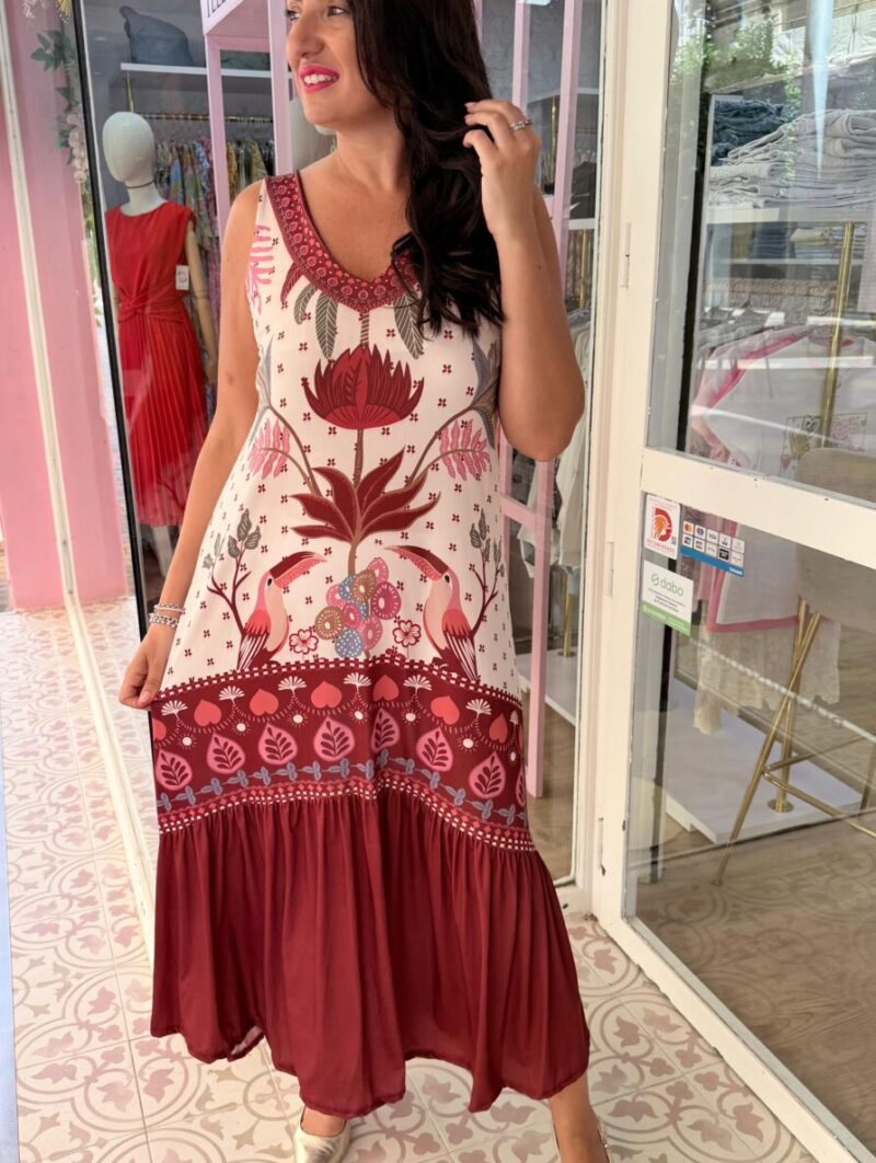 Vestido Tucán Burdeos