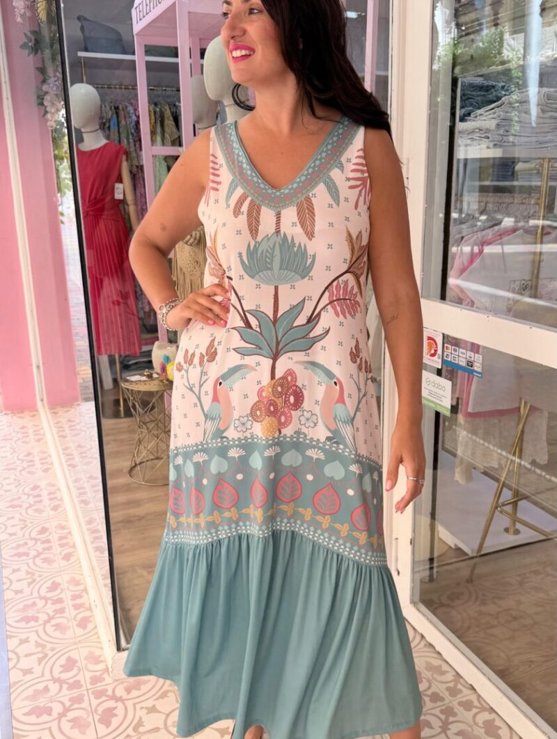 Vestido Tucán Turquesa