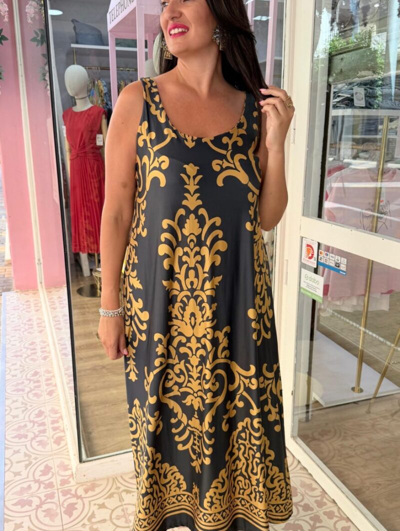 Alternative view of Vestido Tulum Azul-Amarillo