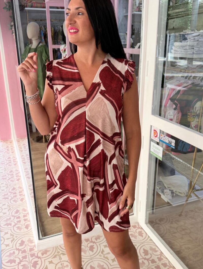 Vestido Aire Burdeos