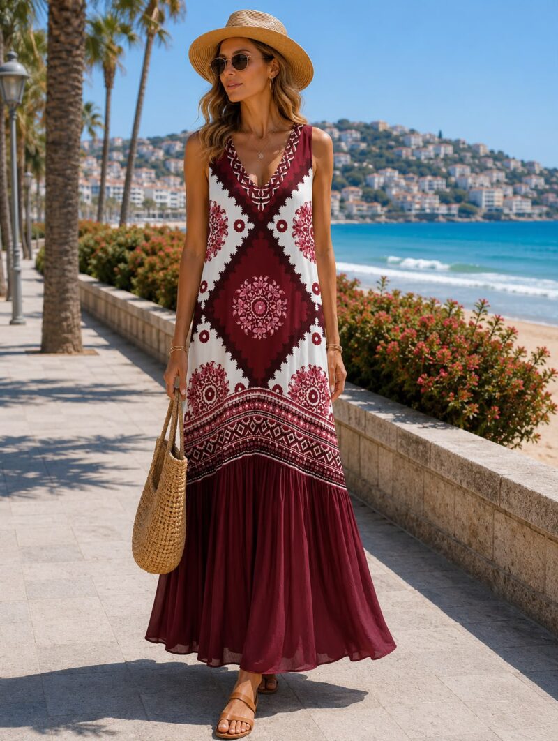 Vestido Alhambra Burdeos
