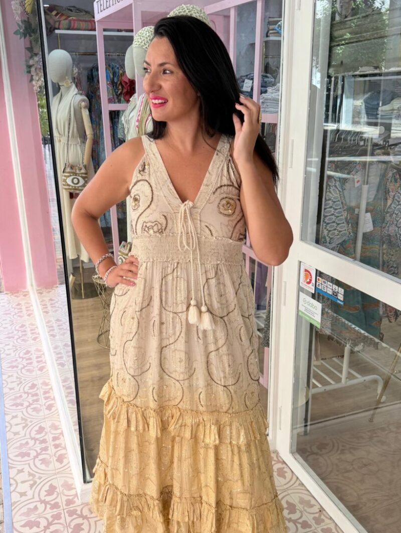 Alternative view of Vestido Atenea Dorado