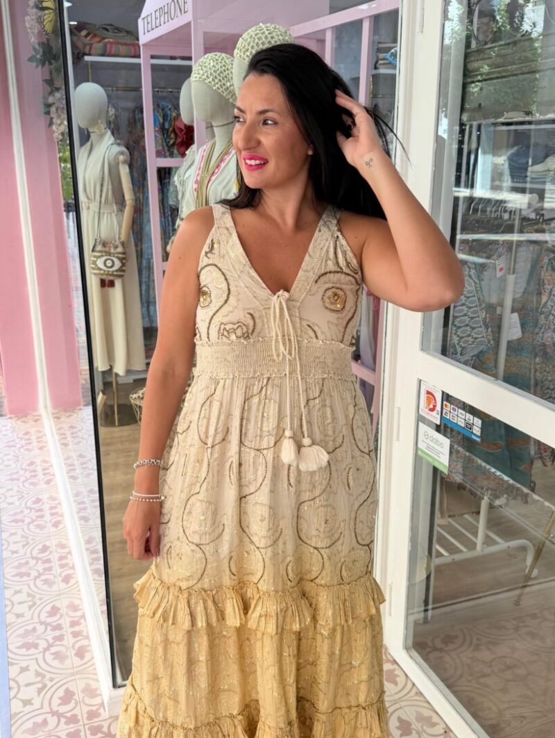 Vestido Atenea Dorado
