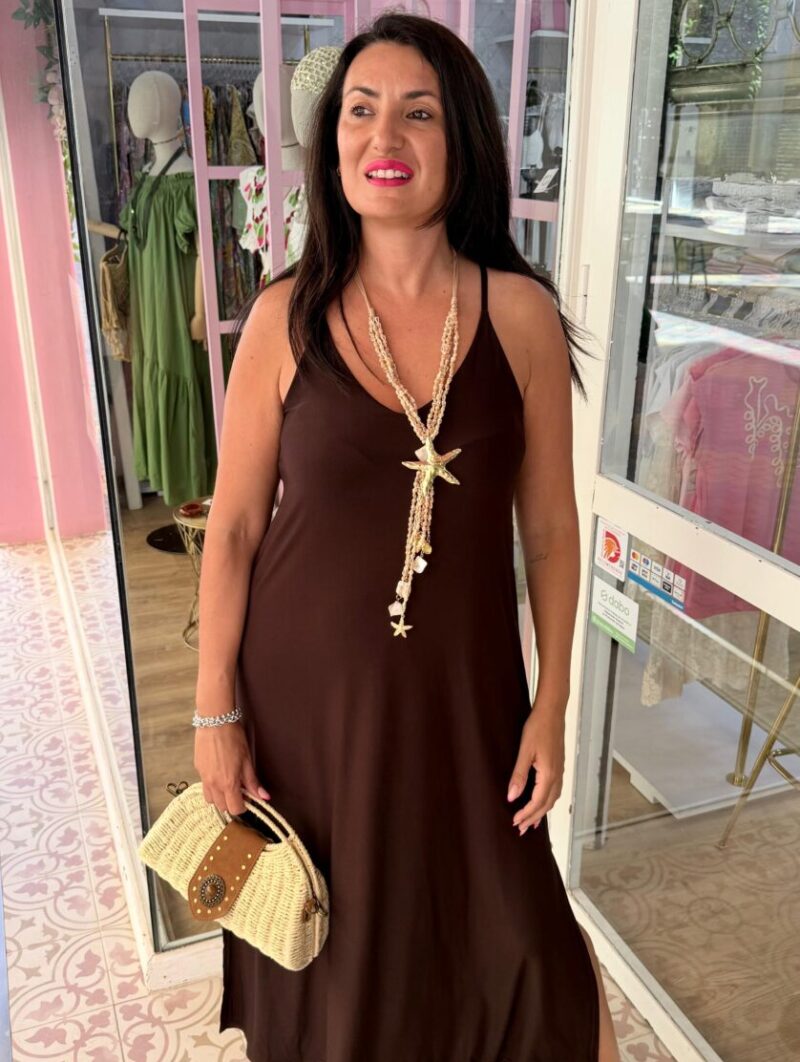 Vestido Basic Marrón Chocolate