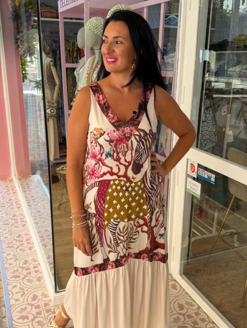 Vestido Cebra Blanco