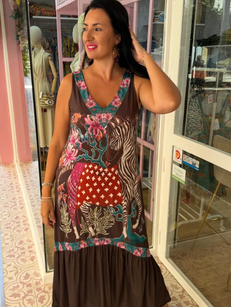 Vestido Cebra Marrón