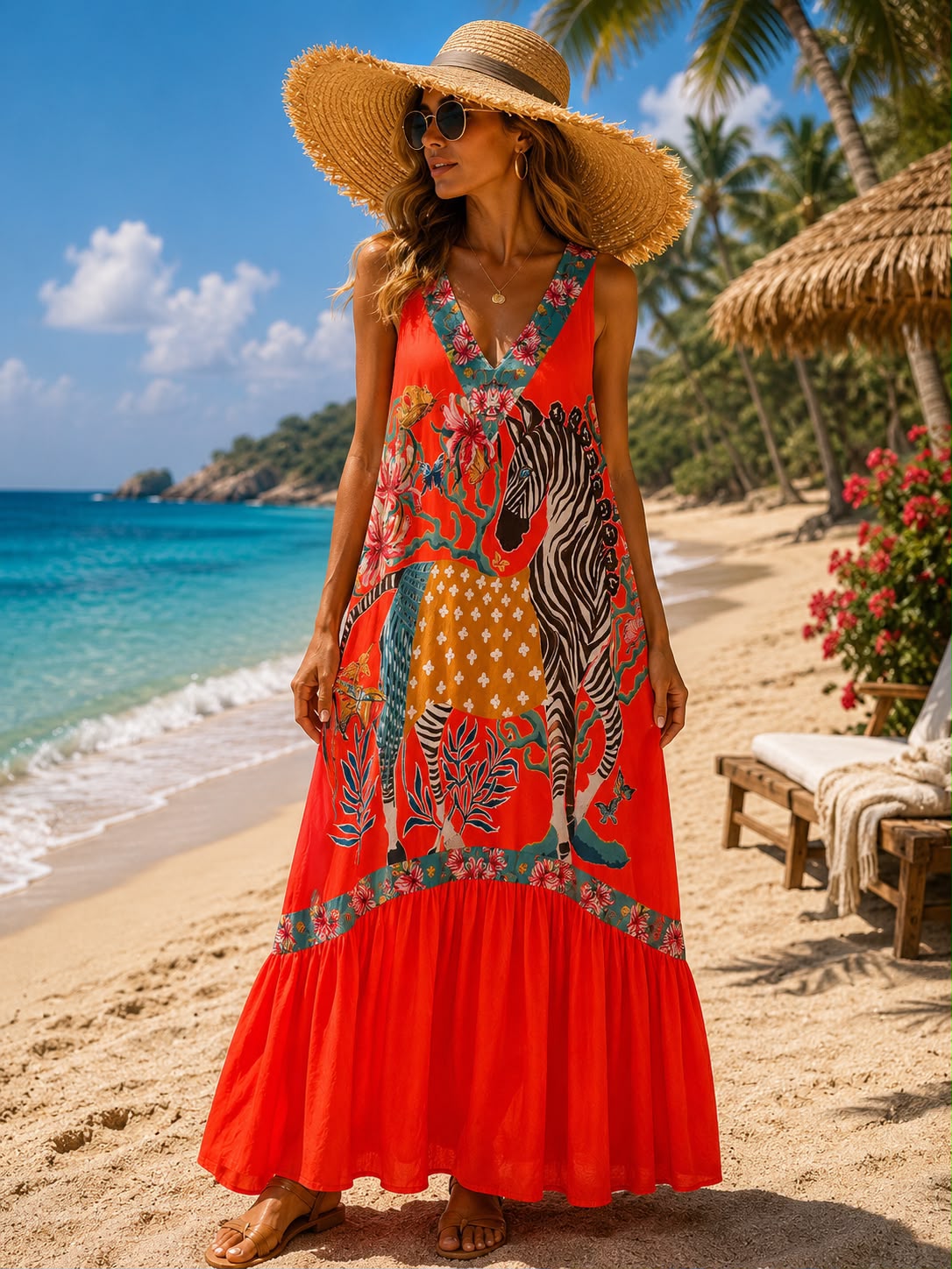 Vestido Cebra Naranja - Imagen 2