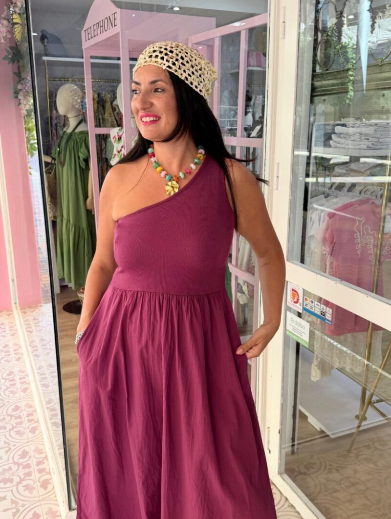 Vestido Cloe Asimétrico Buganvilla