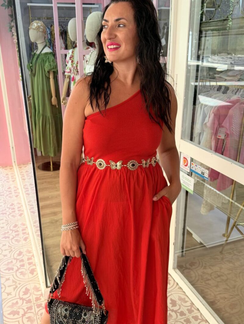 Vestido Cloe Asimétrico Rojo