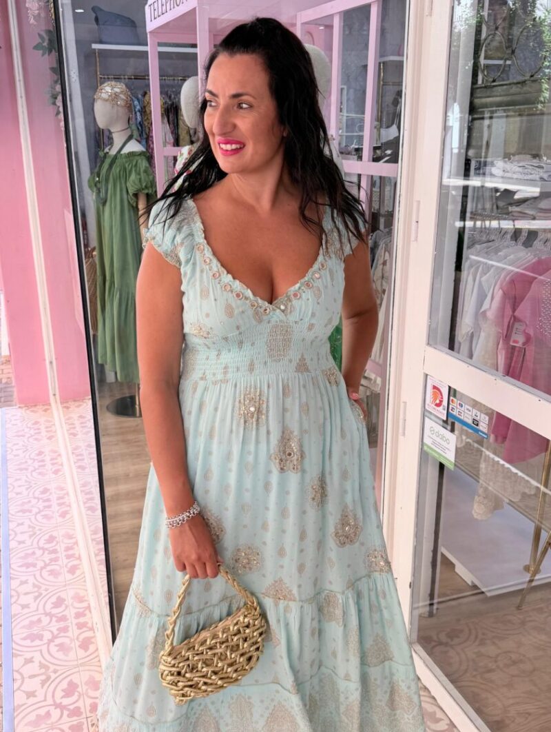 Alternative view of Vestido Espejo Turquesa