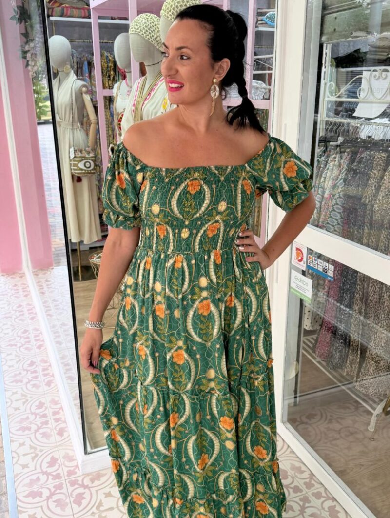 Alternative view of Vestido Jimena Verde