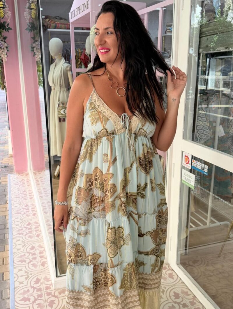 Alternative view of Vestido Marbella Azul