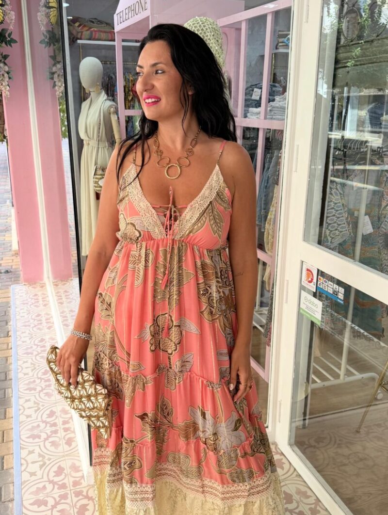 Alternative view of Vestido Marbella Coral