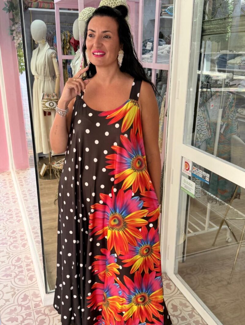 Alternative view of Vestido Margaritas Lunares