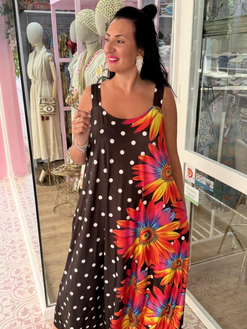 Vestido Margaritas Lunares
