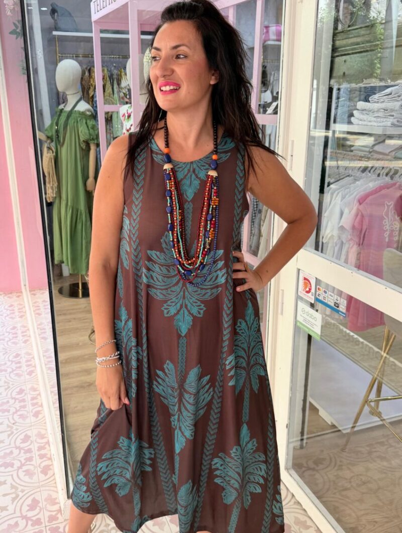 Vestido Palmera Turquesa