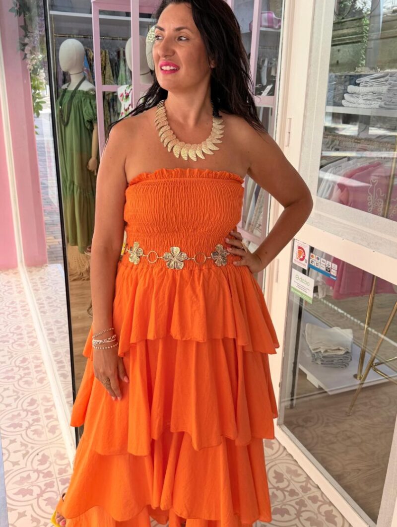 Vestido Pétalo Naranja