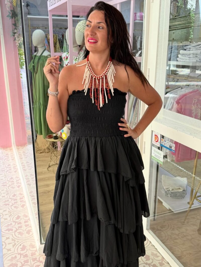 Vestido Pétalo Negro