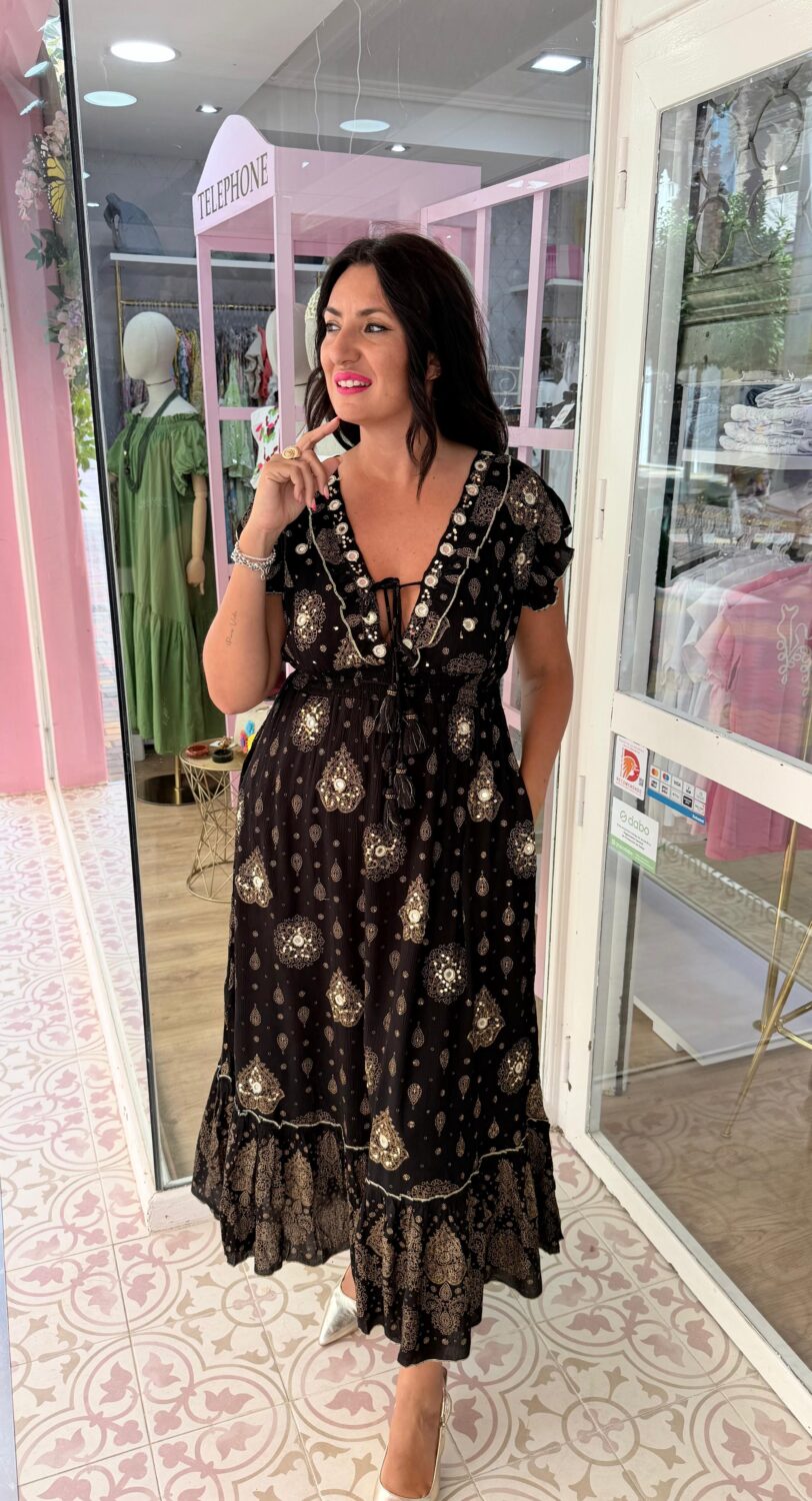 Vestido Reflejo Negro