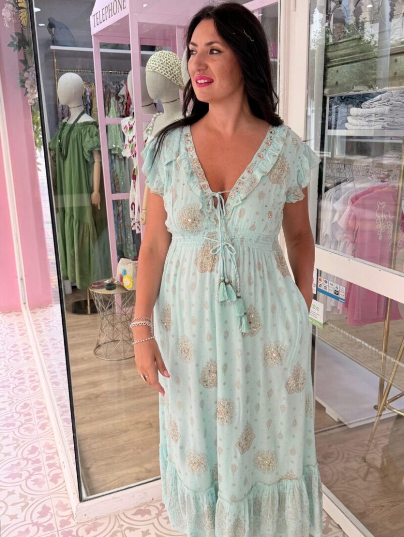 Vestido Reflejo Turquesa