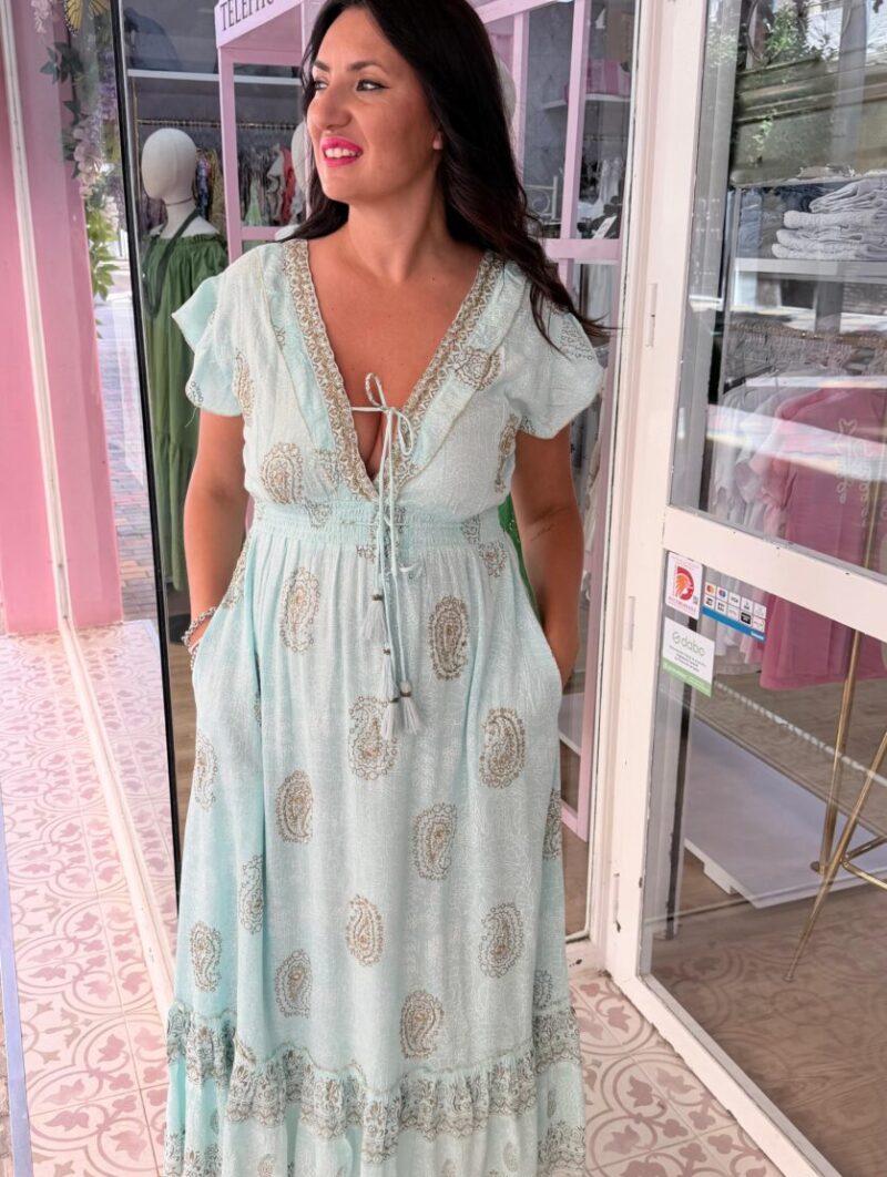 Vestido Espejo Turquesa