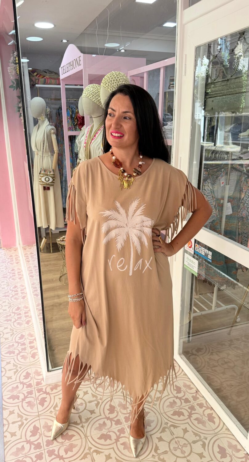 Vestido Relax Beige