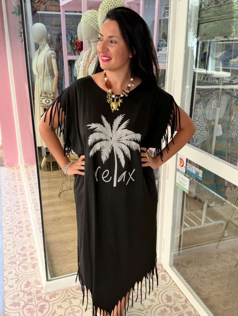 Alternative view of Vestido Relax Negro