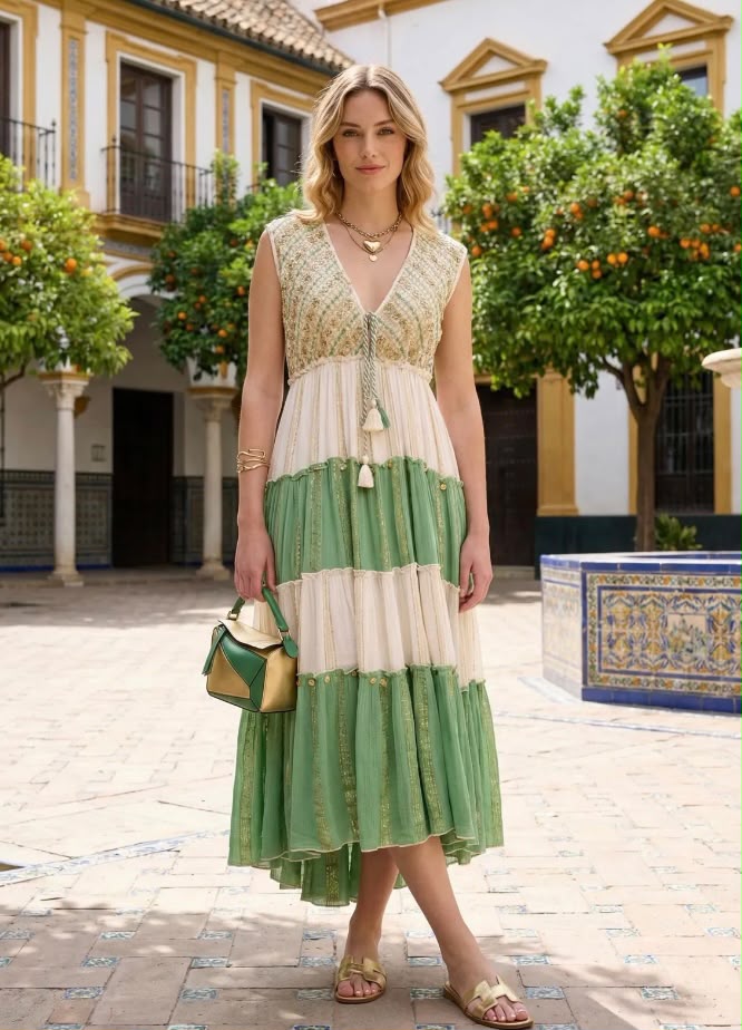 Alternative view of Vestido Venecia Verde