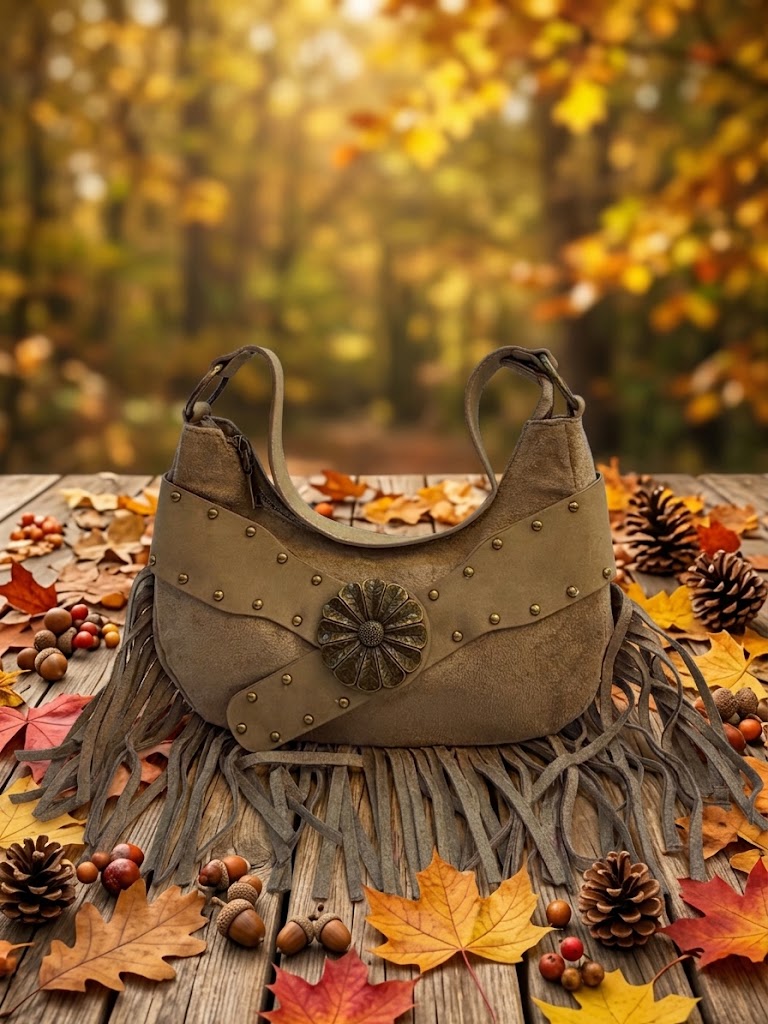 Bolso Flecos Beige