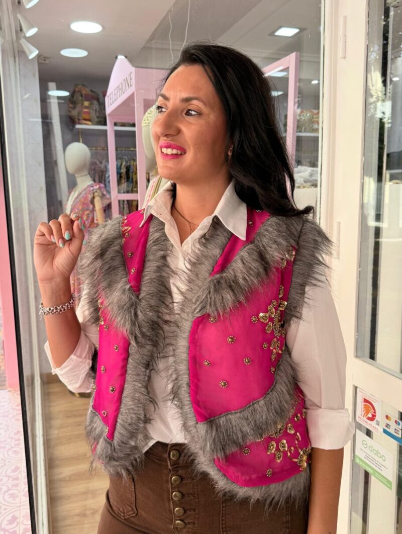 Chaleco India Fucsia